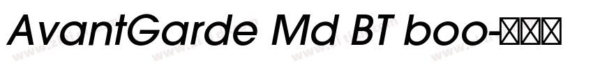 AvantGarde Md BT boo字体转换
